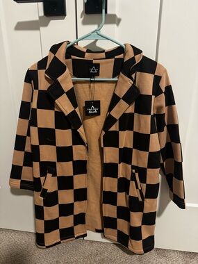Trilogy Kids Black & Tan Checkered Shirt Jacket